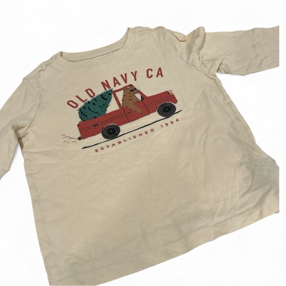 Old Navy Kids Tan Long Sleeve Tee with Graphic